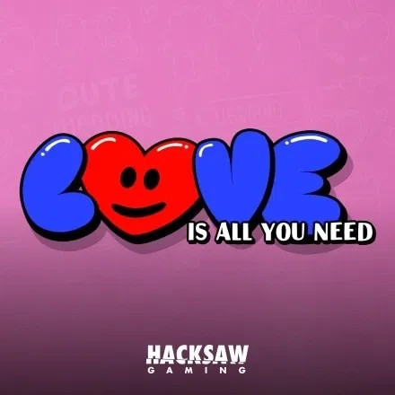 LOVE is all you need slot logo by Hacksaw Gaming at rewards-casino
