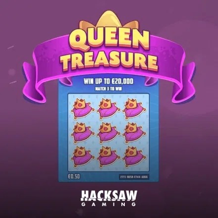 Enjoy Queen Treasure by Hacksaw Gaming – logo hosted on casinorewards.fi